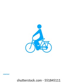 man on a bicycle, icon, 