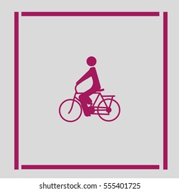 man on a bicycle, icon, 