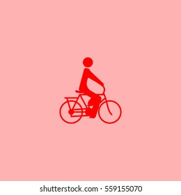 man on a bicycle, icon, 