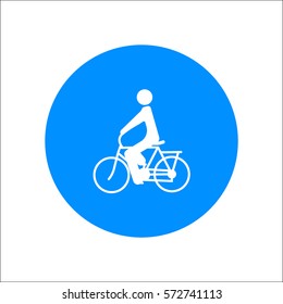 man on a bicycle, icon, 