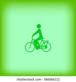 man on a bicycle, icon, 