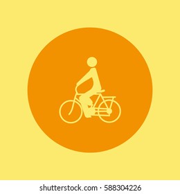 man on a bicycle, icon, 