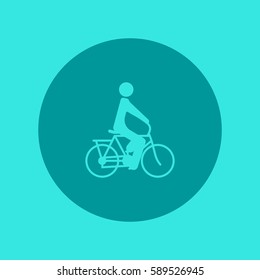 man on a bicycle, icon, 