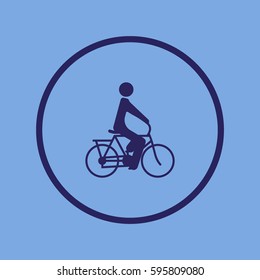 man on a bicycle, icon, 