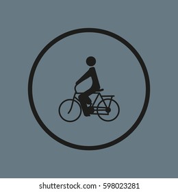 man on a bicycle, icon, 