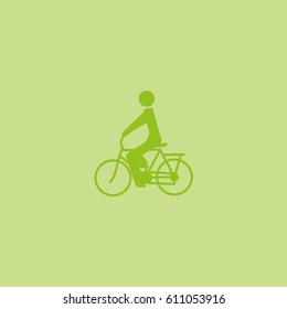 man on a bicycle, icon, 