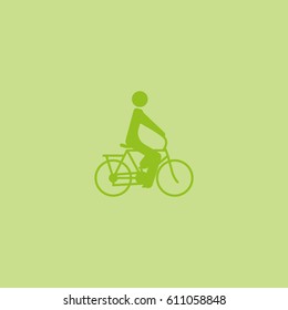 man on a bicycle, icon, 