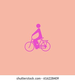 man on a bicycle, icon, 
