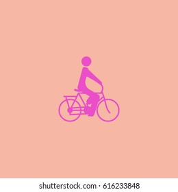 man on a bicycle, icon, 