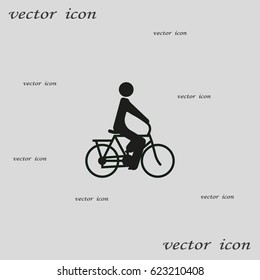 man on a bicycle, icon, 