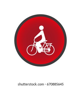 man on a bicycle, icon, 
