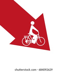man on a bicycle, icon, 