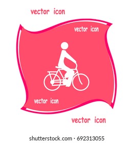 man on a bicycle, icon, 