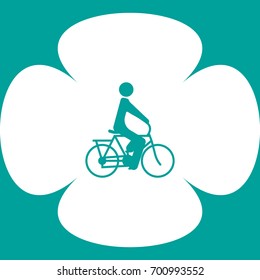 man on a bicycle, icon, 