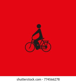 man on a bicycle, icon, 