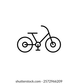 Man on bicycle icon simple vector symbol