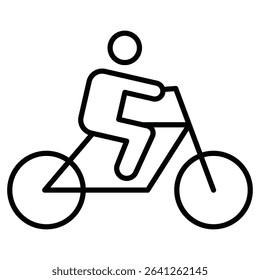 Man on bicycle icon simple flat icon vector symbol