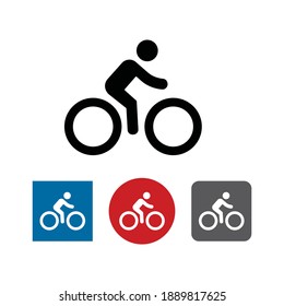 
Man on Bicycle Icon symbol vector