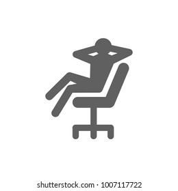 Man on chair icon vector