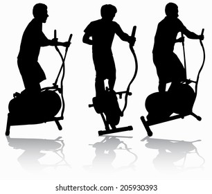 Man on elliptical orbitrek