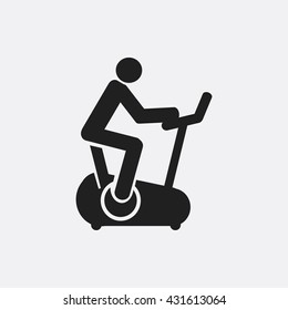 Man on exercise bike Icon