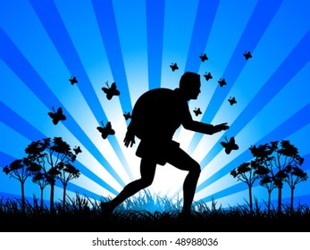 man on field