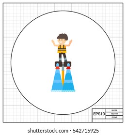 Man on Flyboard Icon