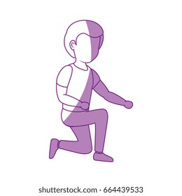 Man on his knees