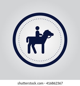 Man on a Horse vector icon