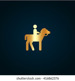 Man on a Horse vector icon