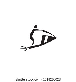 man on jet ski icon. Elements of sportsman icon. Premium quality graphic design icon. Signs and symbols collection icon for websites, web design, mobile app on white background