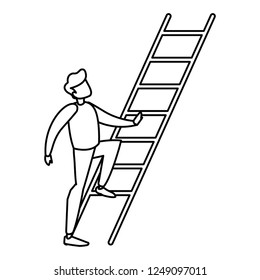 man on a ladder design
