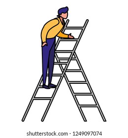 man on a ladder design