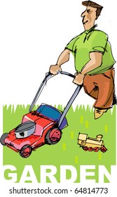 man on the lawn
