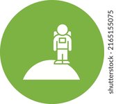 Man on the Moon icon vector image. Can also be used for Space. Suitable for mobile apps, web apps and print media.