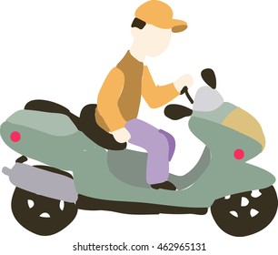 the man on the moped