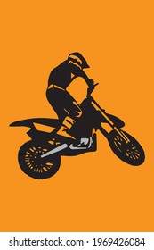 Man on moterbike Vector design illustration