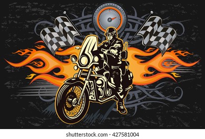 man on the motorbike
