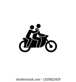 man on motorbike icon. Onthe white background