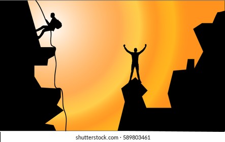 Man on a mountain