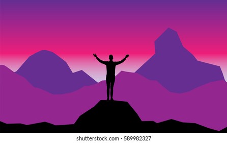 Man on a mountain