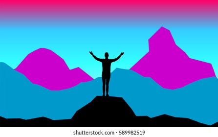 Man on a mountain