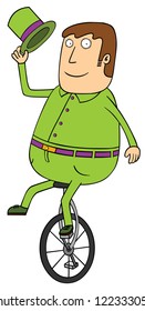 man on one wheel
