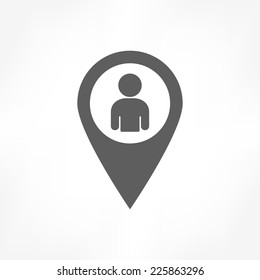 man on pin icon 