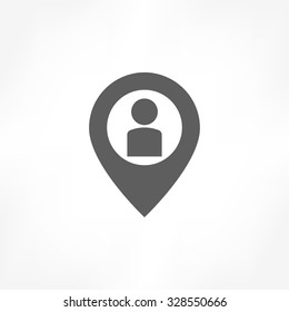 man on pin icon