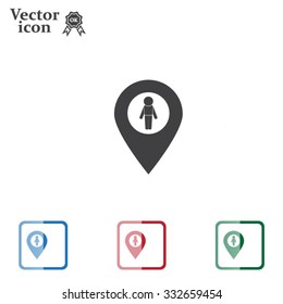 man on pin icon