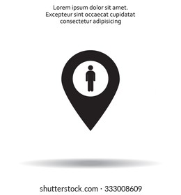 man on pin icon