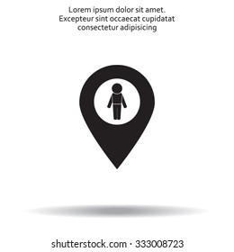 man on pin icon