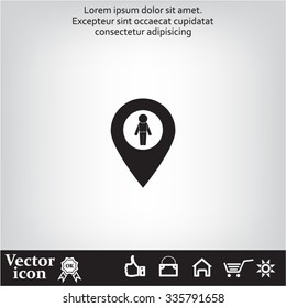 man on pin icon