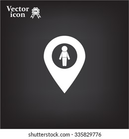 man on pin icon